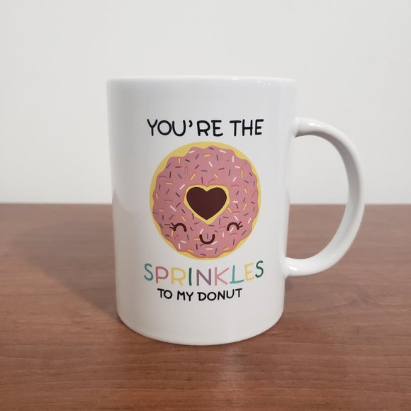 Valentines Day Coffee Mug Love You're the Sprinkles To My Donut White Standard - Picture 1 of 6
